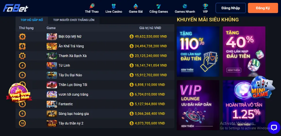 Game nổ hũ và Slots 32win17